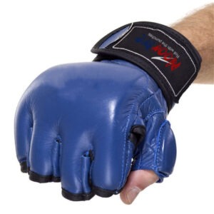 "Premium MMA Gloves with padded knuckles and adjustable wrist strap"