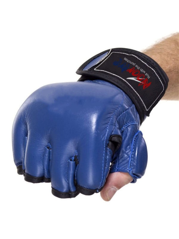 "Premium MMA Gloves with padded knuckles and adjustable wrist strap"